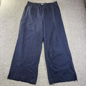 Michael Stars Pants Womens XL Blue Wide Leg Elastic Waist Casual Summer